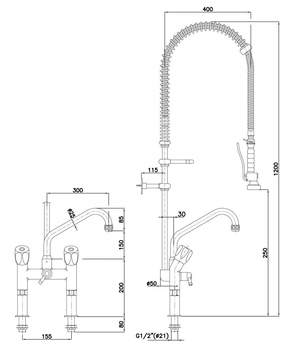 Zweigriffmischer 40L-1802B – Bild 5