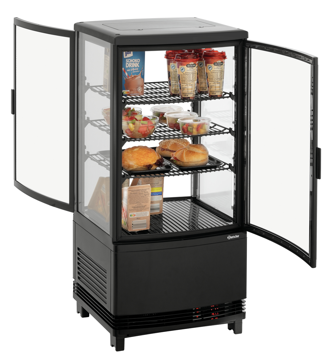 Mini-Kühlvitrine 75L2T schwarz – Bild 2